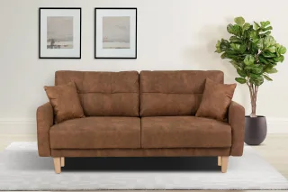 Home affaire 2-Sitzer "TRIPLO mit Wellenunterfederung, Maße B/T/H: 165/100/89 cm" Sofa mit Steppung im Rückenbereich, incl. Rückenkissen und Zierkissen