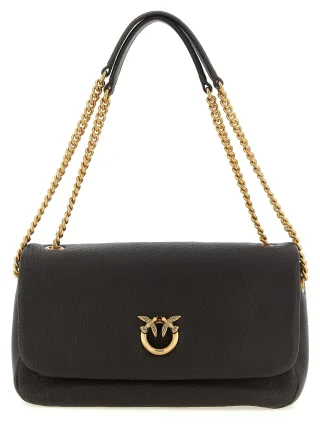 PINKO Braune Lammleder Schultertasche