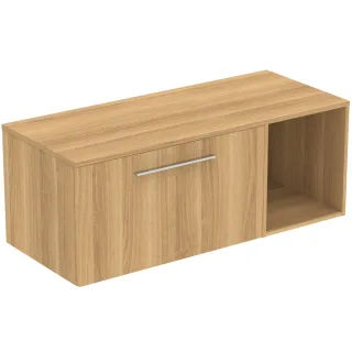 Ideal Standard Möbel-Set 120cm i.life B 1 Auszug 1 off.Fach Gr.Chrom Eiche Natur, T5759NX T5759NX