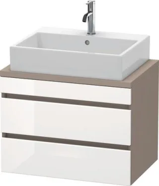 Duravit DuraStyle Konsolenwaschtischunterbau wandhängend Weiß & Basalt Hochglanz & Matt 700x478x512  DS530602243