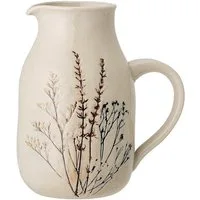 Bloomingville Kanne Bloomingville Bea Krug 1,5 Liter Natur Steingut, (1 Krug)