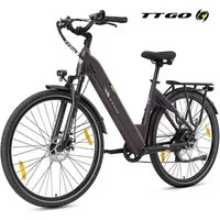 TTGO E-Bike Cityrad 28 x 2,0 Zoll, 150km, C3 2.0, Elektrofahrrad, Pedelec, nur 25kg, 7 Gang SHIMANO, Kettenschaltung, Heckmotor, 650 Wh, 5 Unterstützungsstufen, bis zu 125kg, Tiefeinsteiger-Rahmen