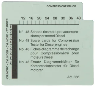 KS Tools Kompressions-Druckprüfgerät-Diagrammkarten-Satz für Dieselmotoren (VPE=48) - 150.1657