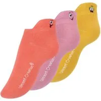 Vincent Creation® Sneakersocken (6-Paar) mit lustiger Gesichter / Monster Stickerei