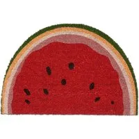 relaxdays Fußmatte Halbrunde Fußmatte Wassermelone, halbrund, Höhe: 15 mm