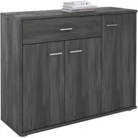 CARO-Möbel Kommode ESTELLE, Sideboard ESTELLE Mehrzweckschrank, 3 Türen und 1 Schublade, 88 cm bre
