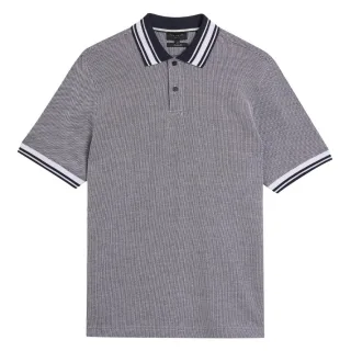 Ted Baker Phenes Regular Fit Strukturiertes Marineblaues Polohemd