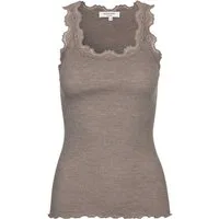 rosemunde Spitzentop Babette Silk Top mit Seide Vintage-Spitzenbesatz, mit Rundhalsausschnitt, hoher Seidenanteil