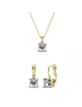 Quadratisches Set und Box - Gold und Kristall