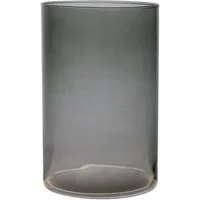 Hakbijl Glass Dekovase, Farbe: Grau, Höhe: 21cm