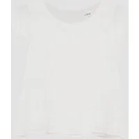 s.Oliver Kurzarmbluse Bluse Chiffon-Bluse mit Volantärmeln und A-Linie