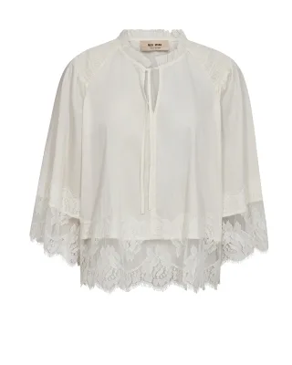 MOS MOSH - MMEisa Tess 3/4 Lace Blouse ecru - Gr. - S