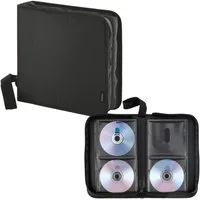 Hama CD-Hülle 208er CD-Tasche Wallet Aufbewahrung Schwarz, für 208x CD DVD Blu-Ray Disc Sleeves Case Hülle Schutzhülle Antistatik