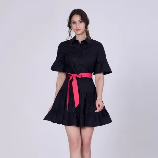 Skaterkleid aus Baumwolle mit Rüschen