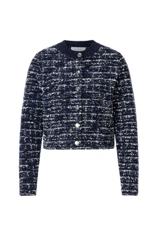 Rich & Royal - Fancy Tape Boucle Cardi nightfall - Gr. - XL