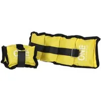 ONE FITNESS Gewichtsmanschette 2er Set 0,7kg Laufgewichte Trainingsgewichte Gelb