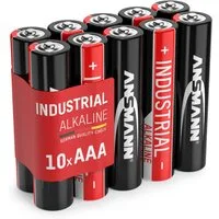 ANSMANN AG 10x Industrial Batterie AAA Micro 1,5V - LR3 Alkaline (10 Stück) Batterie