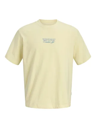 JACK&JONES - JORCASSIS PHOTO BACK TEE SS CN JNR Pastel Yellow - Gr. - 152