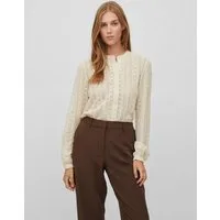 Vila Blusenshirt VICHIKKA LACE L/S SHIRT- NOOS