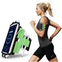 CoverKingz Handyhülle Sport Lauf Armband für Smartphones 4,0 - 7,0 Zoll Fitness Tasche Grün, Sport Schutzhülle drehbar Handyhülle Jogging Schutztasche Etui
