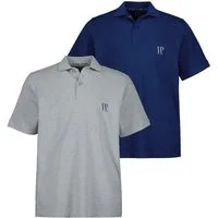 JP1880 Poloshirt Poloshirts Basic 2er-Pack Piqué gekämmte Baumwolle (2-tlg)