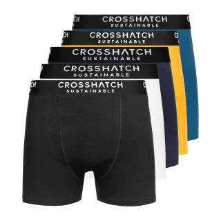 Crosshatch - "Orlander" Boxershorts für Herren (5er-Pack) (Schwarz/Marineblau/Senf /Weiß)