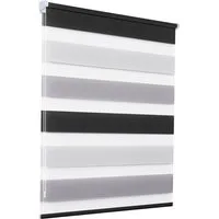 Doppelrollo ohne Bohren 130cm/150cm/230cm, OUBO, freihängend, verspannt, Klemmfix, Klemmträger, Für Fenster und Tür mit Klemmträger lichtdurchlässig verdunkelnd