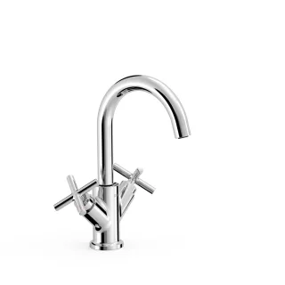 Tres 2 Griff Waschtischarmatur Mit Griff G3/8" flexible Anschlussschläuche, 28310301 28310301