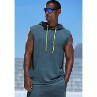 Le Jogger Performance Kapuzensweatshirt ohne Ärmel und mit kontrastfarbenen Details