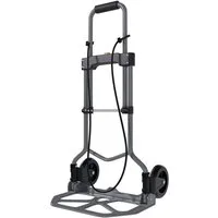 TroniTechnik Sackkarre Transportkarre Handkarre Handwagen, klappbar bis 60kg Tragfähigkeit, (Transportkarre mit Tragegriff, rutschfeste Transportfläche, BxTxH 38x37x96cm, mit Spanngummiseil für sicheren Transport), faltbar, Transportkarre, mit Schaum
