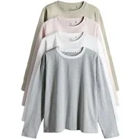 The Set Langarmshirt The Set Relaxed Fit Langarmshirts, 4er-Pack (4-tlg)