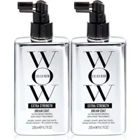 COLOR WOW Haarspray Anti Frizz Pflege Glanzspray Color Styling Dream Coat Extra Strength, 2-tlg., Extra starke Anti-Frizz-Wirkung, WOW, Geschmeidigkeit ohne Fettfilm