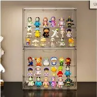 HoyoLee Handels GmbH Schrankaufsatz Acryl-Vitrine, Displaybox 36×17×27 cm mit Trennwand für Figuren