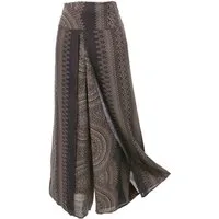 Guru-Shop Relaxhose Palazzohose, offene Boho Sommerhose, Hosenrock-.. alternative Bekleidung