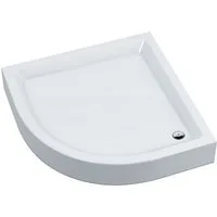 Aquabad® Duschwanne Komplettset NORMA, Viertelkreis, Acryl, 1-St., Duschwanne + Ablaufgarnitur, 90x90 cm