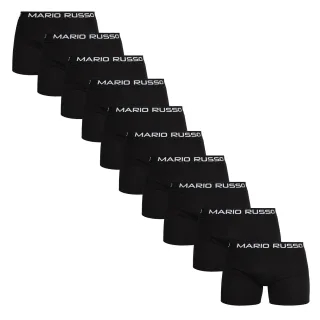 10-Pack Basic Boxers von Mario Russo in der farbe Schwarz und in größe L.