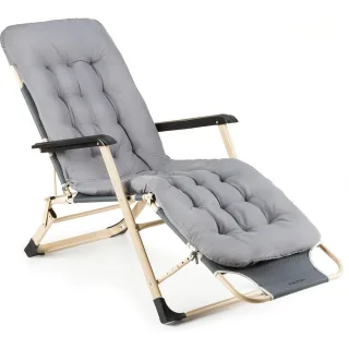 Outtec Garten-Relaxsessel, Grau, Metall, 1-Sitzer, Rechteckig, 180x76x52 cm, Gartenmöbel, Gartenstühle, Gartenstühle