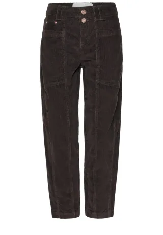 Street One - Cordhose im Barrel Fit braun - Gr. - 28