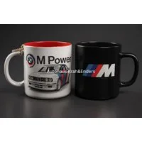 BMW Tasse 2x BMW M Logo Tasse Kaffebecher Kaffeetasse Doppelpack Becher, 1-tlg.