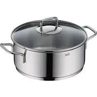 Silit Bratentopf Extra Cook, mit Glasdeckel, Edelstahl 18/10 (2-tlg), SiliTherm Universalboden, induktionsgeeignet, spülmaschinengeeignet