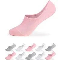 OCCULTO Füßlinge Damen Füsslinge 10er Pack (Modell: Susi) (10-Paar)