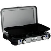 Camping Kitchen 2 Grill & Go Caravan, 30 mbar, Gaskocher grau/schwarz, 2x 2kW, Modell 2025