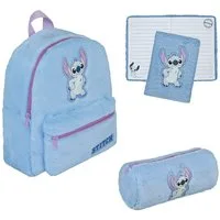 UNDERCOVER Kinderrucksack Stitch Plüsch (Set, 3-tlg), inklusive Schlampermäppchen und Notizbuch
