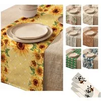 LIVINA HOME Tischläufer Premium Tischdecke abwaschbar, Tischband, moderne Leinenoptik Decke, Tischtuch, Gartentischdecke, Tafeltuch, Oster Deals Sale!