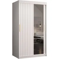 ABIKS MÖBEL Schwebetürenschrank RIFLO WAVE 2 Schlafzimmerschrank - mit Schiebetüren, Kleiderstange