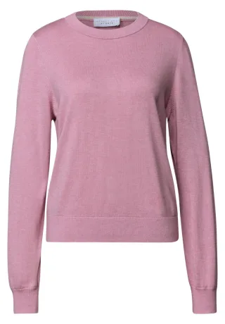 Street One - Pullover mit Rundhals pink - Gr. - 34