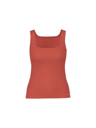 Marc Cain Collections - Ripp-Top aus Modalstretch etruscan red - Gr. - 36