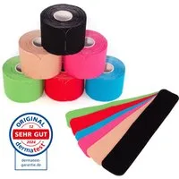 Axion Kinesiologie-Tape PRECUT 6er Mix-Set, je 20 vorgeschnittene Sport Tapes 25 x 5 cm (Set, 6-St) MEDIZINPRODUKT • Wasserfest • hautfreundlich • elastisch