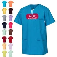 Clinotest Funktionsbluse Kasack Damen & Herren - 95 Grad waschbare, kochfest ohne einzulaufen (1-tlg) Schlupfkasack aus Baumwolle & Polyester - Berufsbekleidung für Pflege