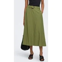JDY Maxirock JDYMILAN LINEN HW BELTED SKIRT WVN DIA Sommerrock mit Leinen